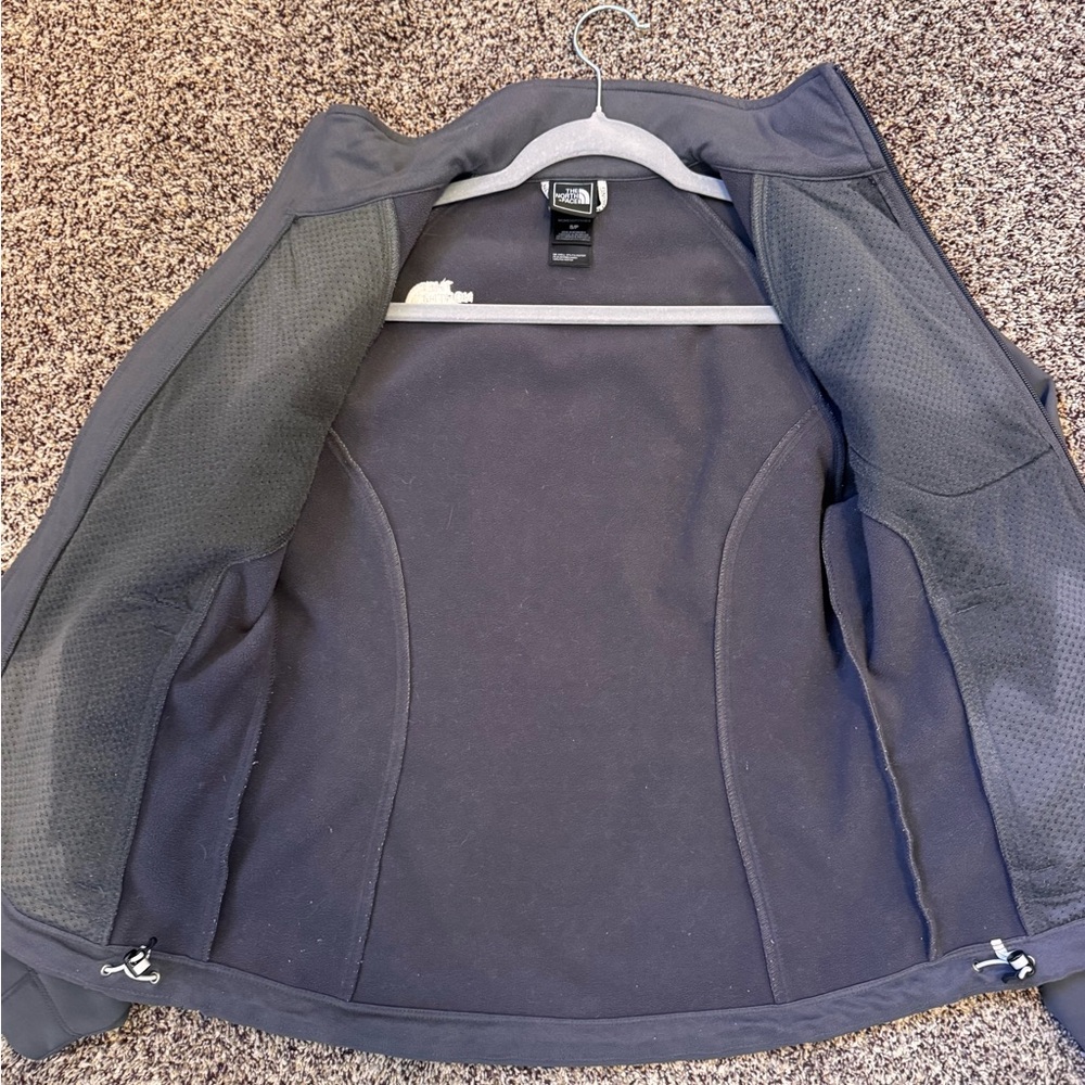 North Face Women’s Gray Apex Softshell Warm Zip Up Jacket Size Small Petite - Picture 11 of 16